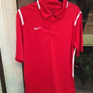 Men’s Nike dry-fit GAMEDAY Red polo Sz M